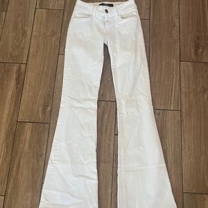 J Brand White Flare Jeans